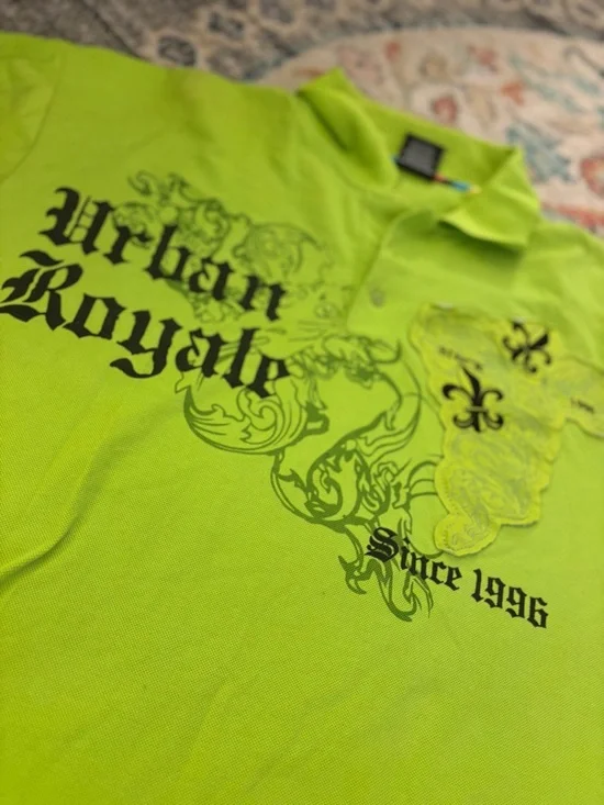 Men's Polo Shirt - Lime Green - Picture 2 of 6